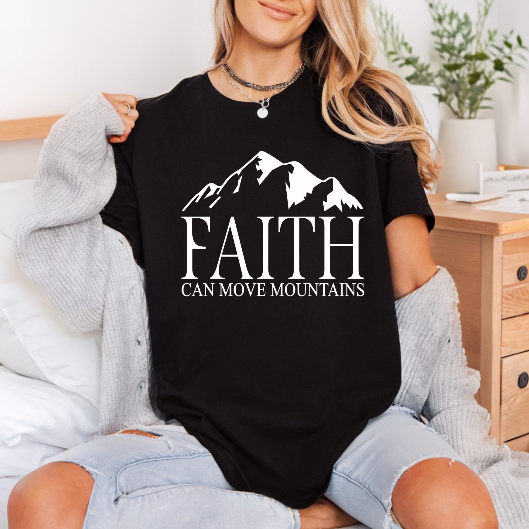 Faith Can Move Mountains Christian Faith Ready to Press DTF Transfer for Dtf
