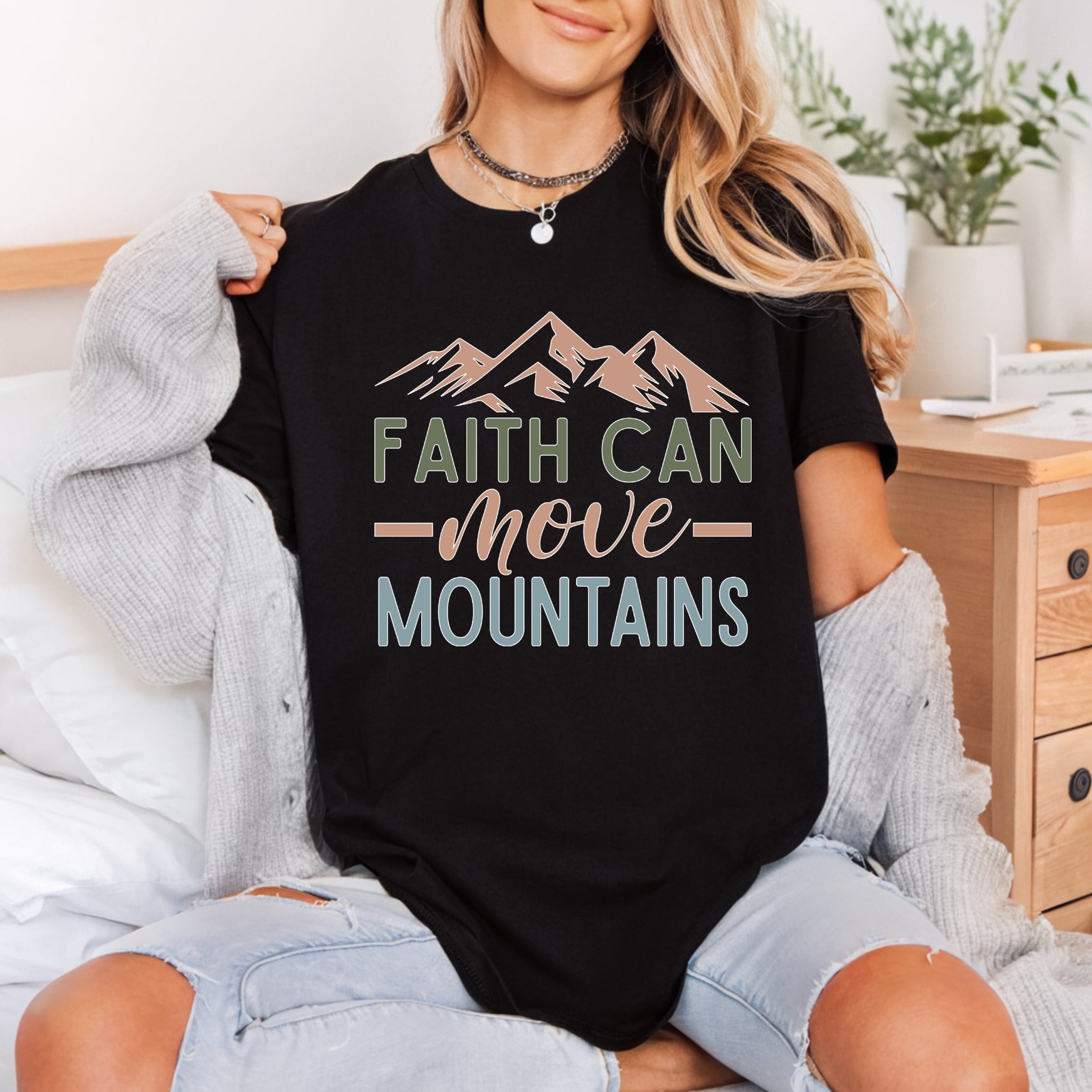 Faith Can Move Mountains Christian Faith Ready to Press DTF Transfer for Dtf