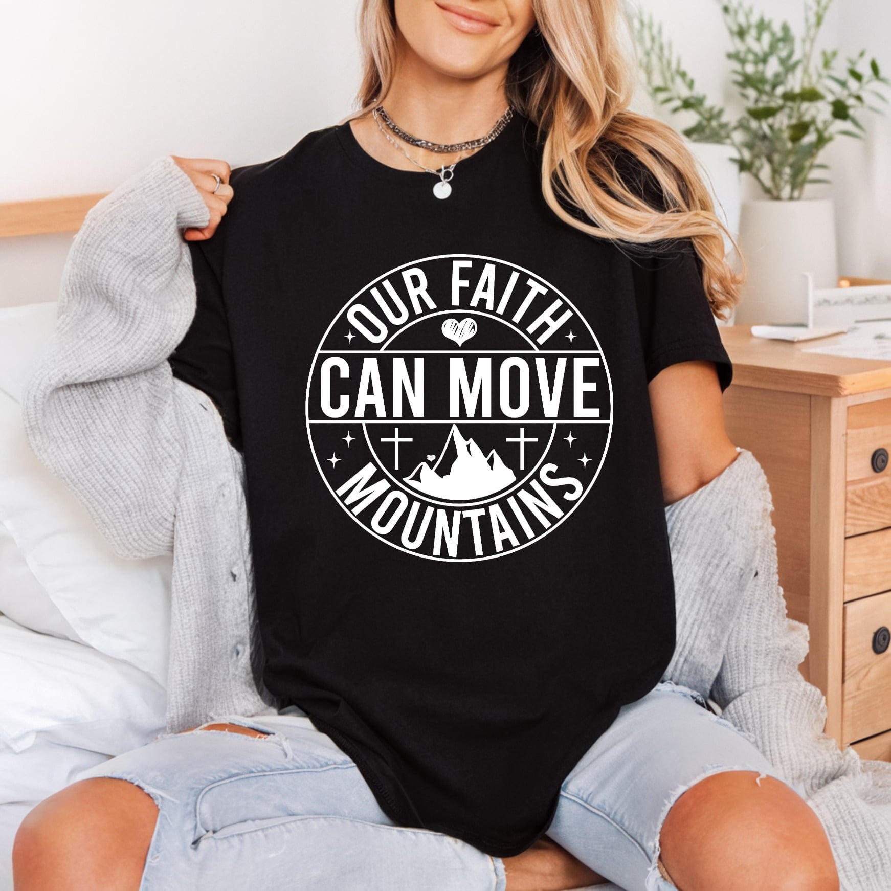 Faith Can Move Mountains Christian Faith Ready to Press DTF Transfer for Dtf