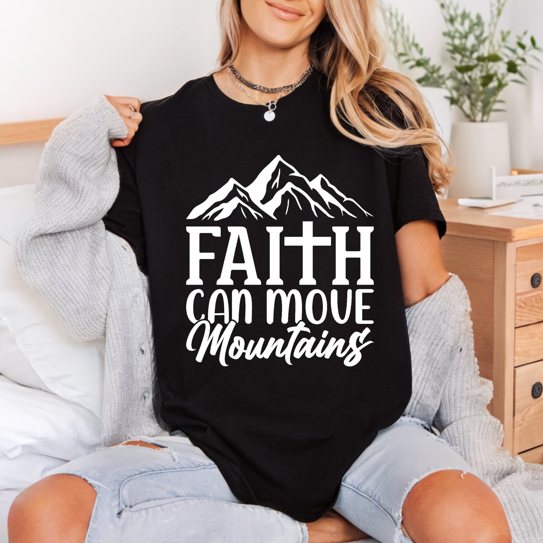 Faith Can Move Mountains Christian Faith Ready to Press DTF Transfer for Dtf