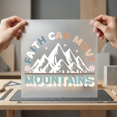 Faith Can Move Mountains Christian Faith Ready to Press DTF Transfer for Dtf
