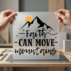 Faith Can Move Mountains Christian Faith Ready to Press DTF Transfer for Dtf