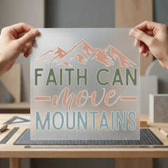 Faith Can Move Mountains Christian Faith Ready to Press DTF Transfer for Dtf