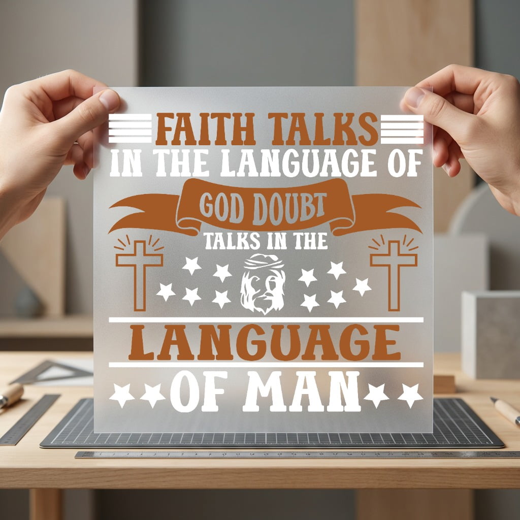 Faith Doubt Quote Christian Christian Faith Ready to Press DTF Transfer for Dtf