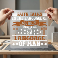 Faith Doubt Quote Christian Christian Faith Ready to Press DTF Transfer for Dtf