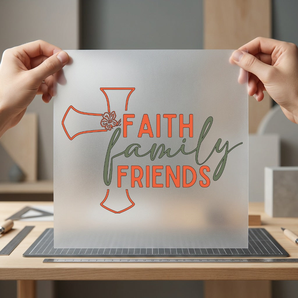 Faith Family Friends Cross Christian Faith Ready to Press DTF Transfer for Dtf