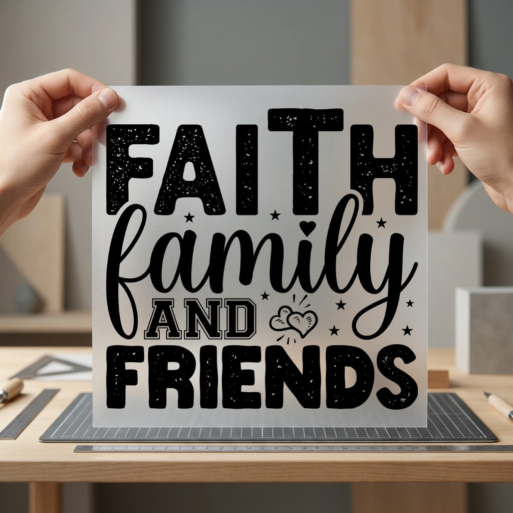 Faith Family Friends Inspiring Christian Faith Ready to Press DTF Transfer for Dtf