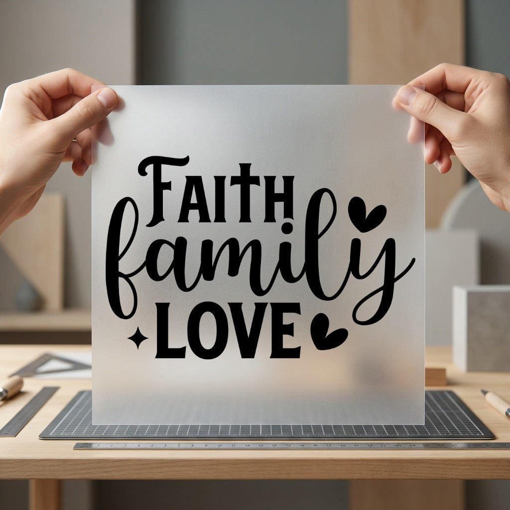 Faith Family Love Script Christian Faith Ready to Press DTF Transfer for Dtf
