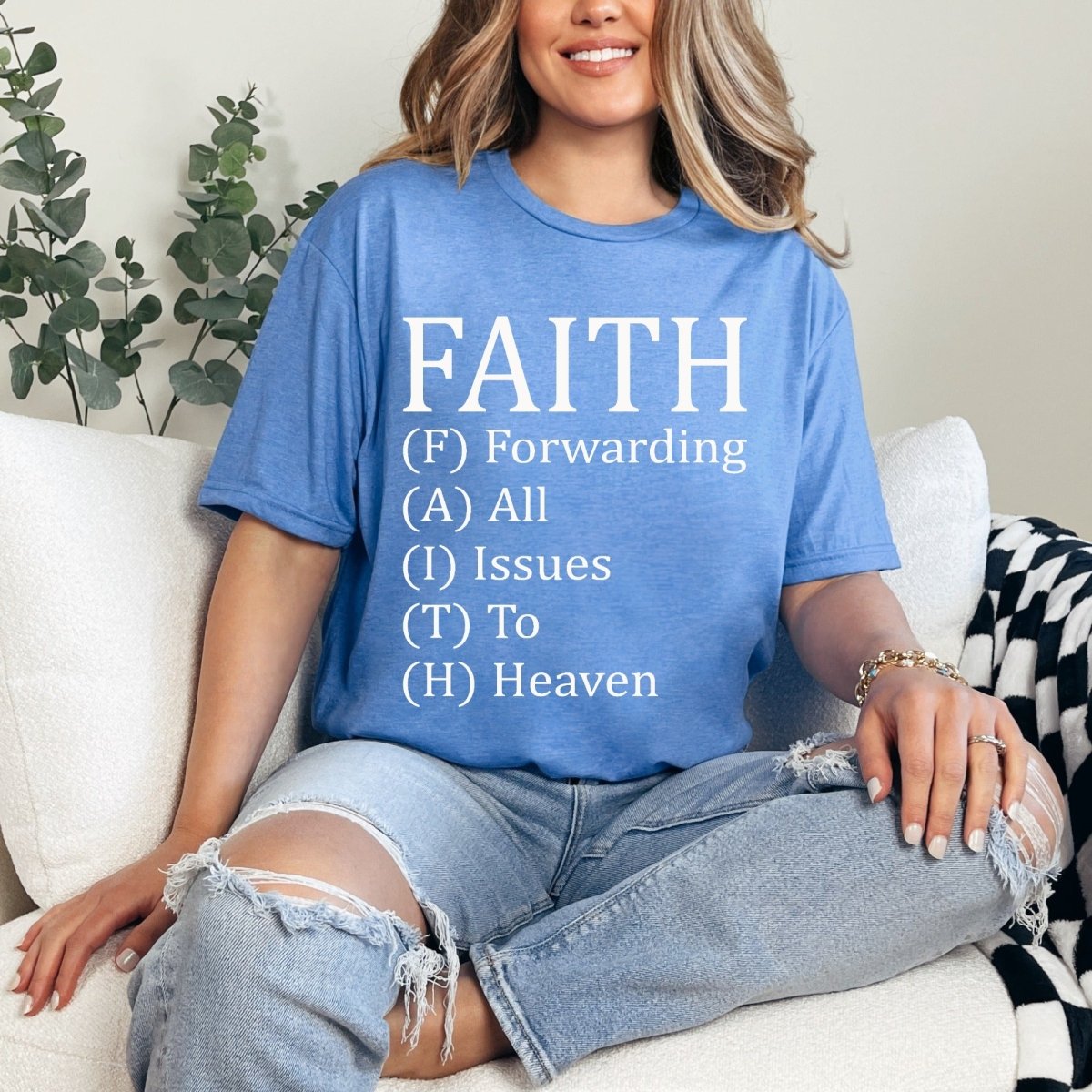FAITH Forwarding All Issues To Heaven | Trust & Surrender Tee - Luckets.com