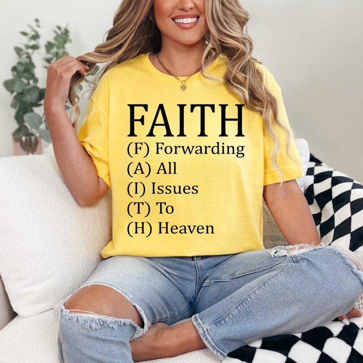 FAITH Forwarding All Issues To Heaven | Trust & Surrender Tee - Luckets.com