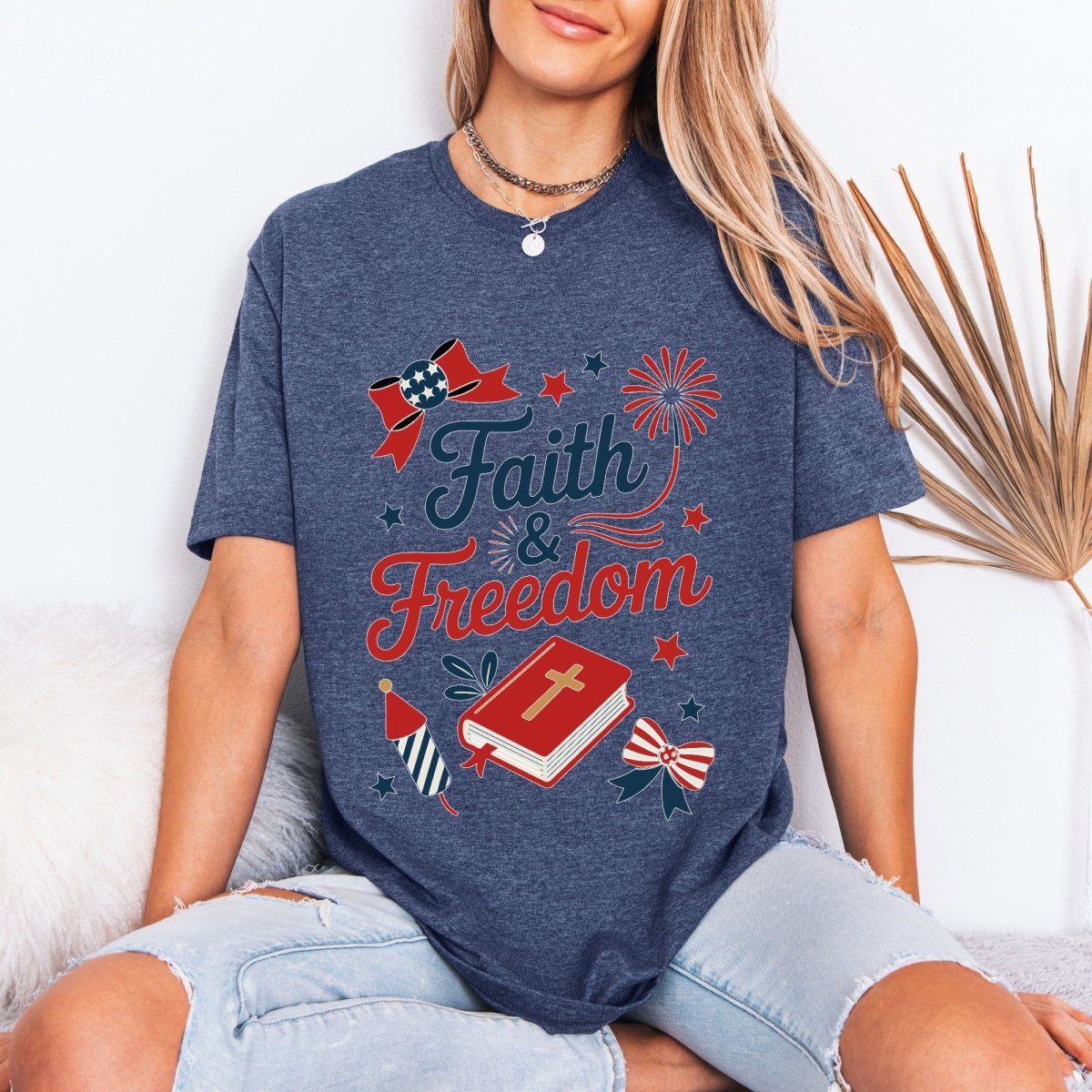 Faith & Freedom | Patriotic Christian Tee - Luckets.com