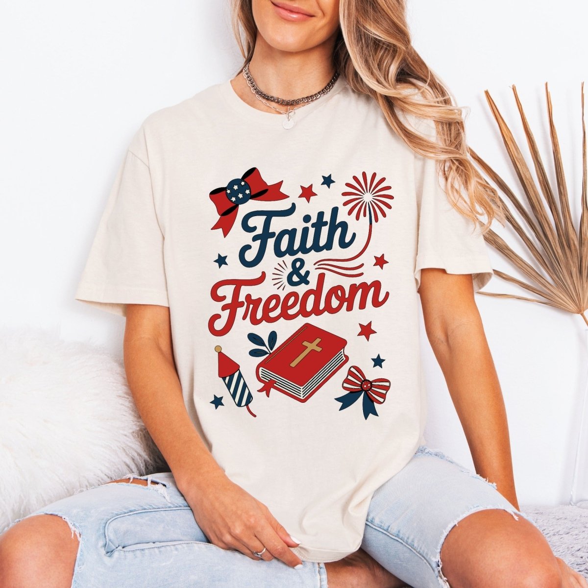 Faith & Freedom | Patriotic Christian Tee - Luckets.com