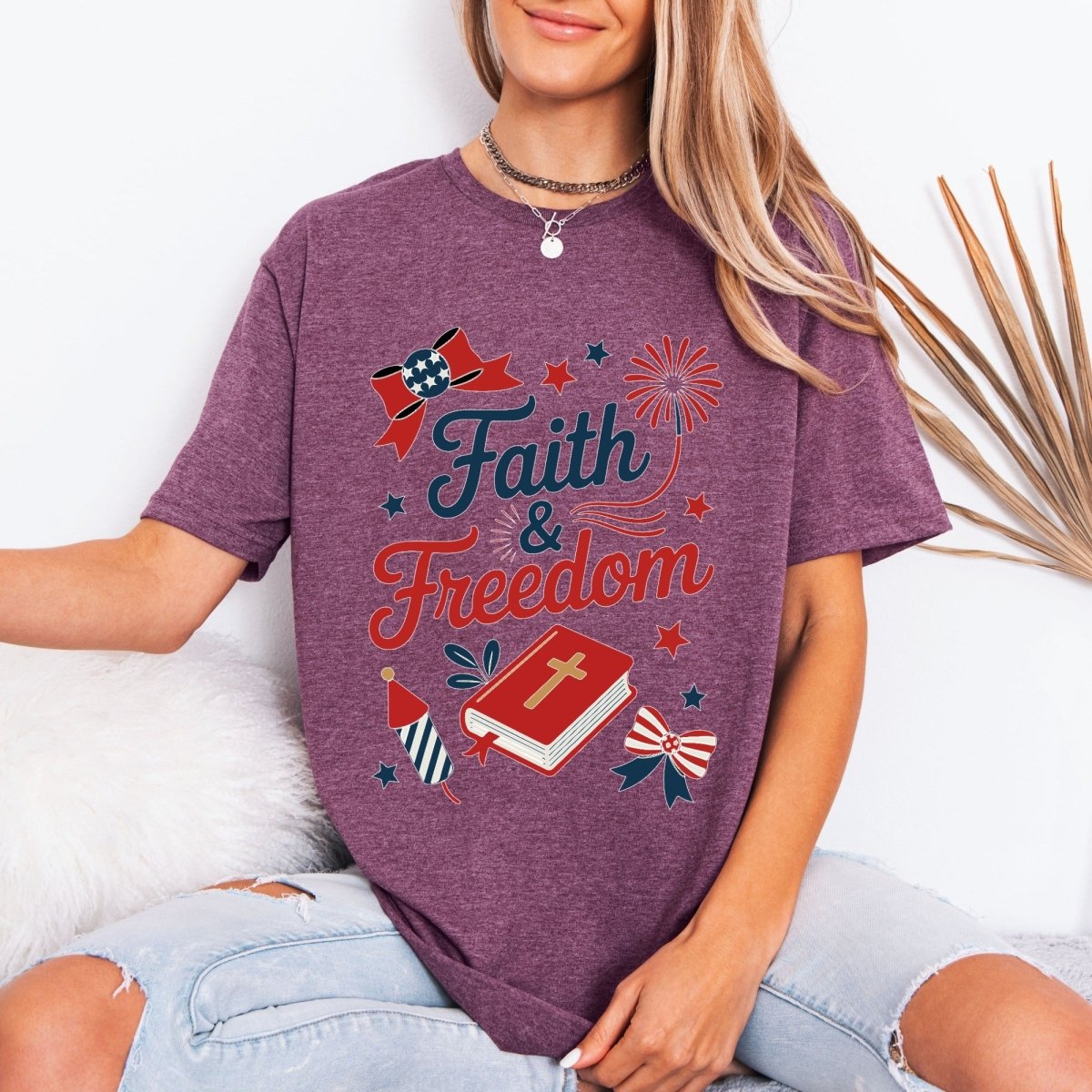 Faith & Freedom | Patriotic Christian Tee - Luckets.com