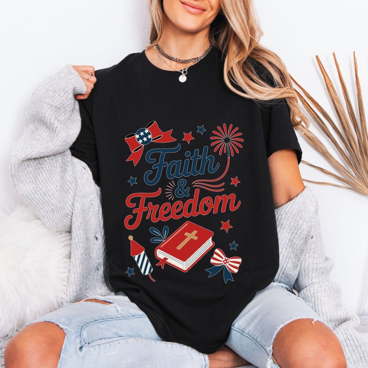 Faith & Freedom | Patriotic Christian Tee - Luckets.com
