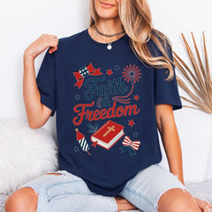 Faith & Freedom | Patriotic Christian Tee - Luckets.com
