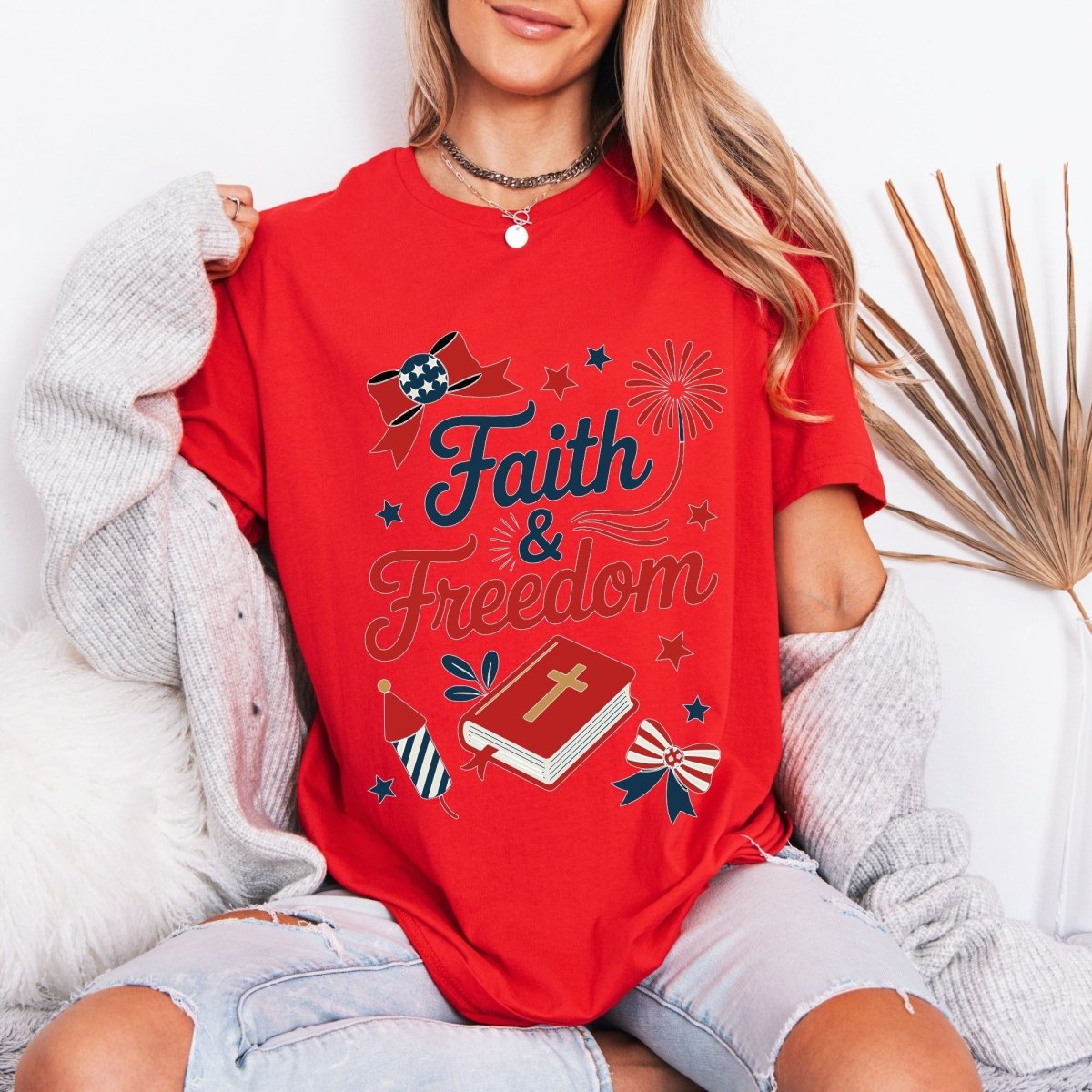 Faith & Freedom | Patriotic Christian Tee - Luckets.com