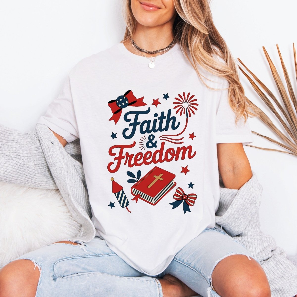 Faith & Freedom | Patriotic Christian Tee - Luckets.com