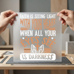 Faith Heart Christian Diy Christian Faith Ready to Press DTF Transfer for Dtf