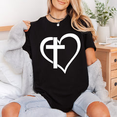 Faith Heart Cross Christian Christian Faith Ready to Press DTF Transfer for Dtf