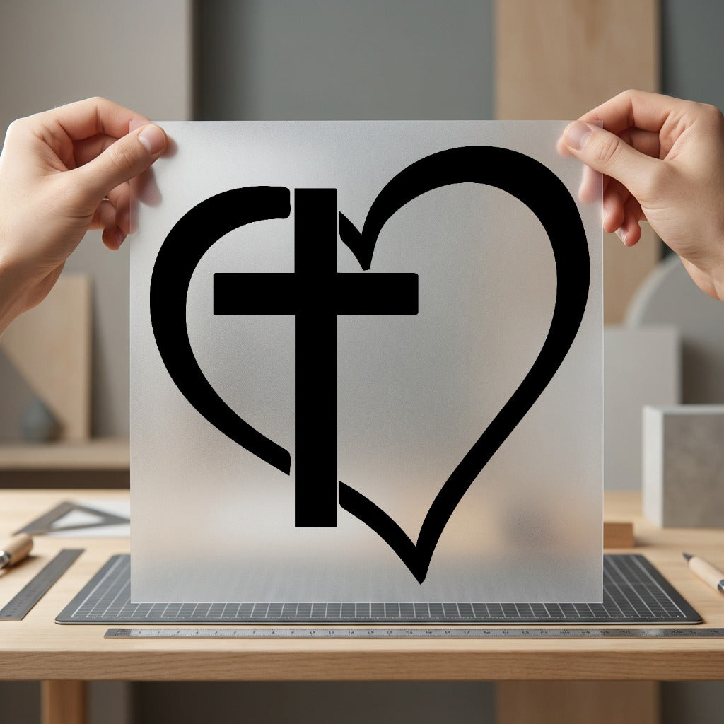 Faith Heart Cross Christian Christian Faith Ready to Press DTF Transfer for Dtf