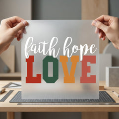 Faith Hope Love Autumn Christian Faith Ready to Press DTF Transfer for Dtf