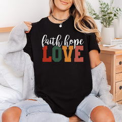 Faith Hope Love Autumn Christian Faith Ready to Press DTF Transfer for Dtf