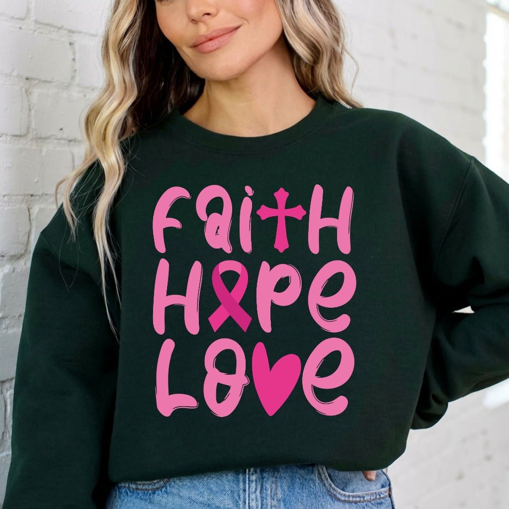 Faith Hope Love | Christian Awareness Sweatshirt - Luckets.com