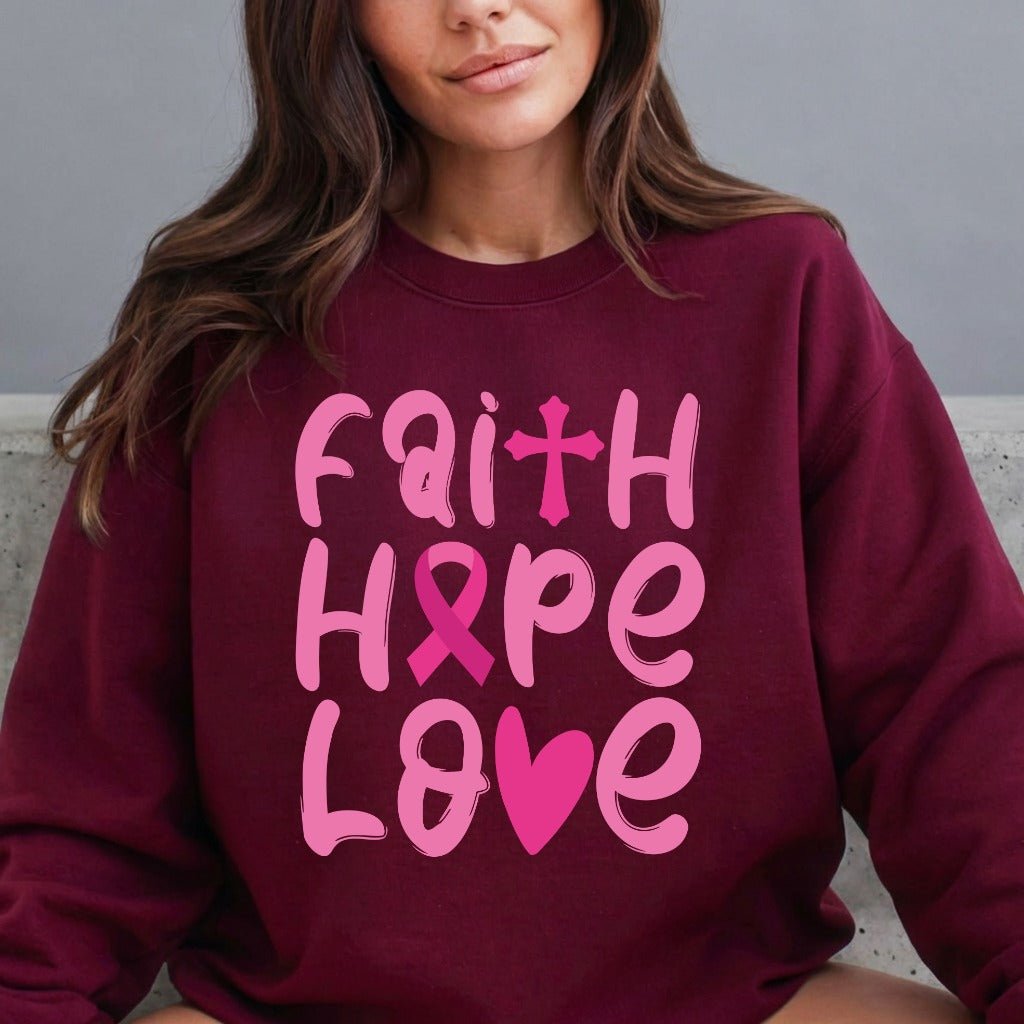 Faith Hope Love | Christian Awareness Sweatshirt - Luckets.com