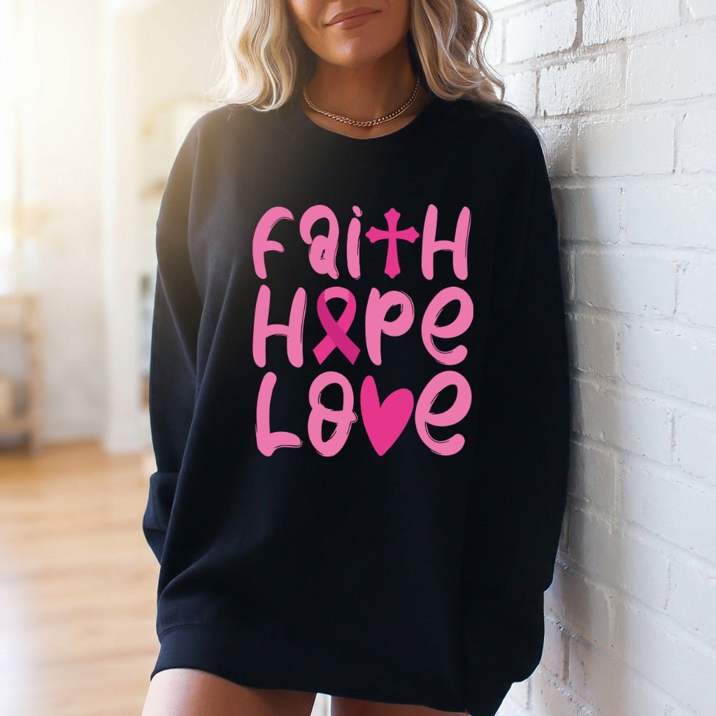 Faith Hope Love | Christian Awareness Sweatshirt - Luckets.com