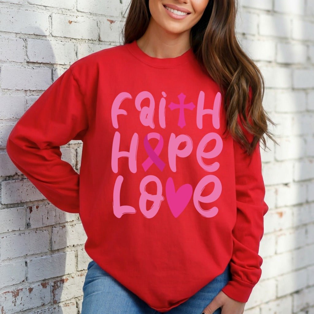 Faith Hope Love | Christian Awareness Sweatshirt - Luckets.com