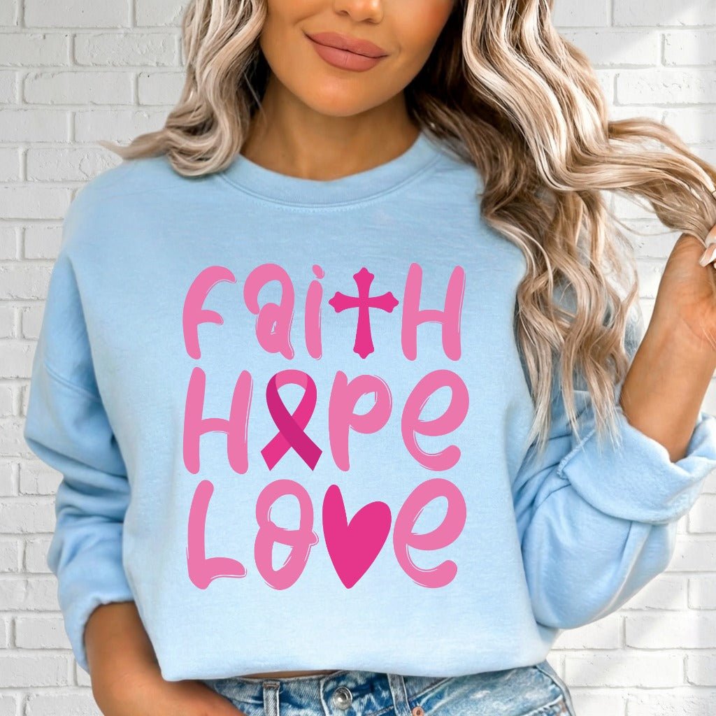 Faith Hope Love | Christian Awareness Sweatshirt - Luckets.com