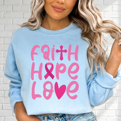 Faith Hope Love | Christian Awareness Sweatshirt - Luckets.com