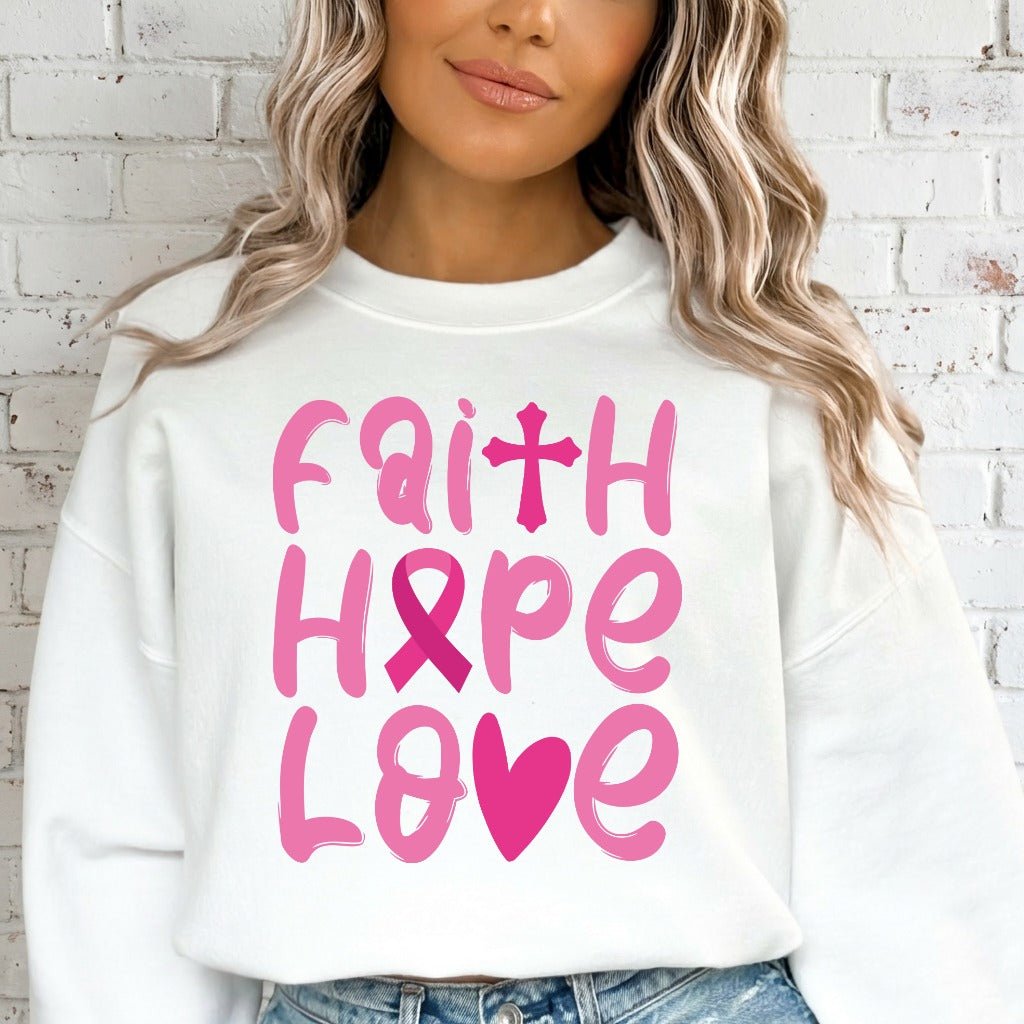 Faith Hope Love | Christian Awareness Sweatshirt - Luckets.com