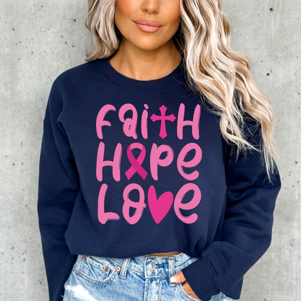 Faith Hope Love | Christian Awareness Sweatshirt - Luckets.com