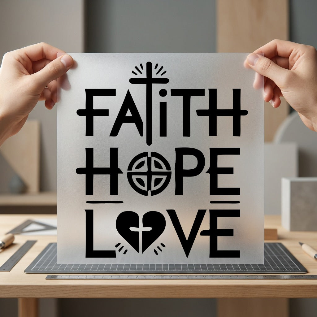 Faith Hope Love Christian Christian Faith Ready to Press DTF Transfer for Dtf