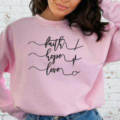 Faith Hope Love | Christian Lifestyle Sweatshirt - Luckets.com