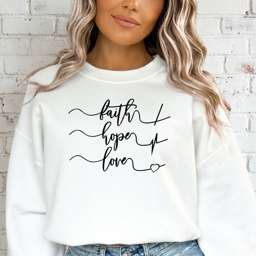 Faith Hope Love | Christian Lifestyle Sweatshirt - Luckets.com