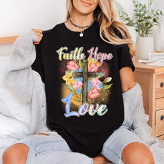 Faith Hope Love Cross Christian Faith Ready to Press DTF Transfer for Dtf
