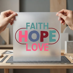 Faith Hope Love Inspirational Christian Faith Ready to Press DTF Transfer for Dtf