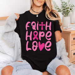 Faith Hope Love Pink Christian Faith Ready to Press DTF Transfer for Dtf