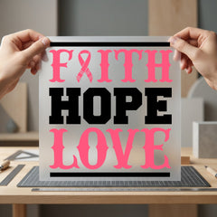 Faith Hope Love Pink Christian Faith Ready to Press DTF Transfer for Dtf
