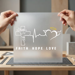 Faith Hope Love Religious Christian Faith Ready to Press DTF Transfer for Dtf