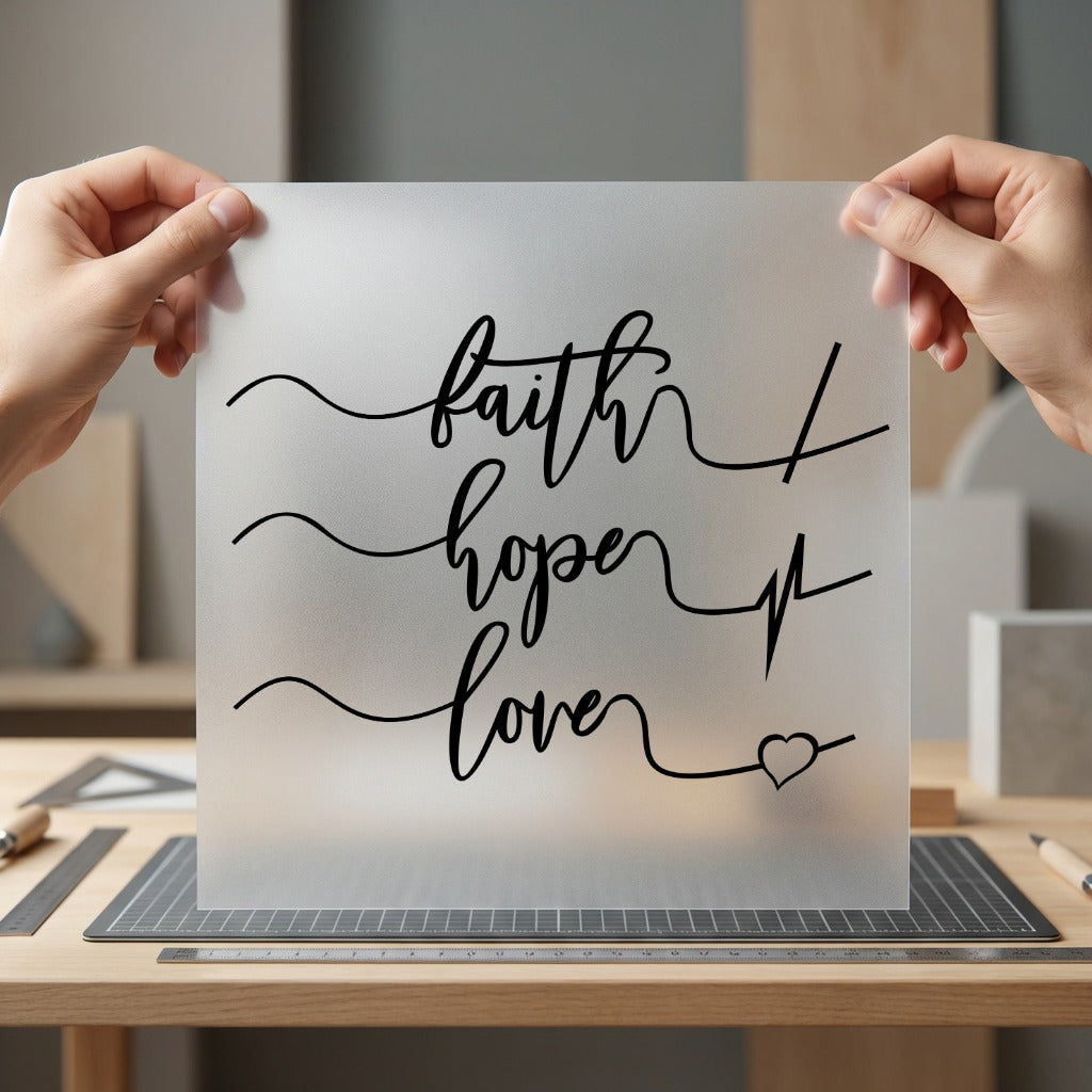 Faith Hope Love Script Christian Faith Ready to Press DTF Transfer for Dtf