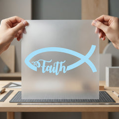Faith Ichthys Fish Christian Christian Faith Ready to Press DTF Transfer for Dtf