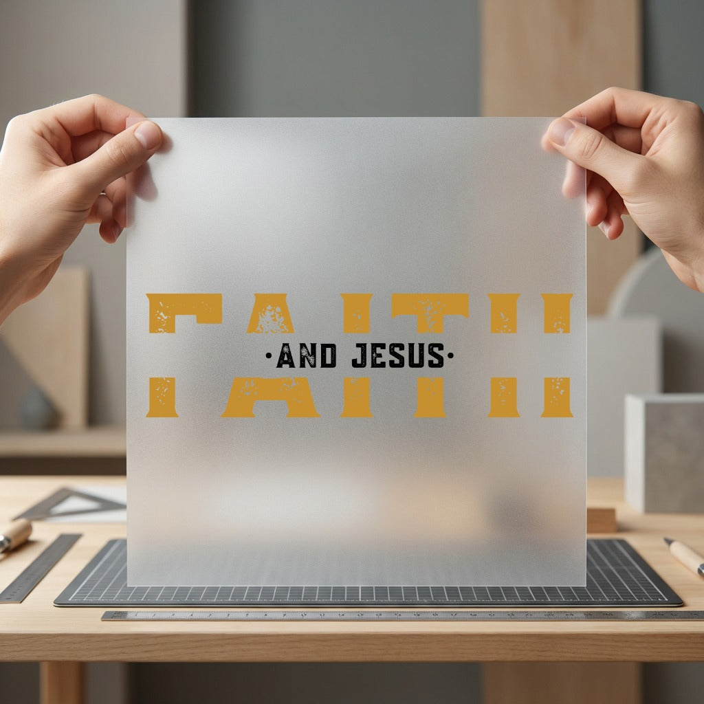 Faith Jesus Distressed Christian Christian Faith Ready to Press DTF Transfer for Dtf
