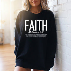 FAITH Matthew 17:20 | Mountain Moving Faith Sweatshirt - Luckets.com