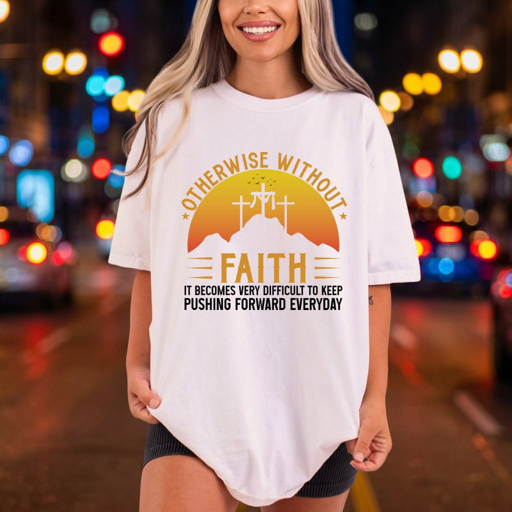 Faith Mountains Cross Christian Christian Faith Ready to Press DTF Transfer for Dtf