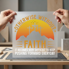 Faith Mountains Cross Christian Christian Faith Ready to Press DTF Transfer for Dtf