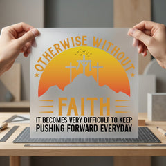 Faith Mountains Cross Christian Christian Faith Ready to Press DTF Transfer for Dtf