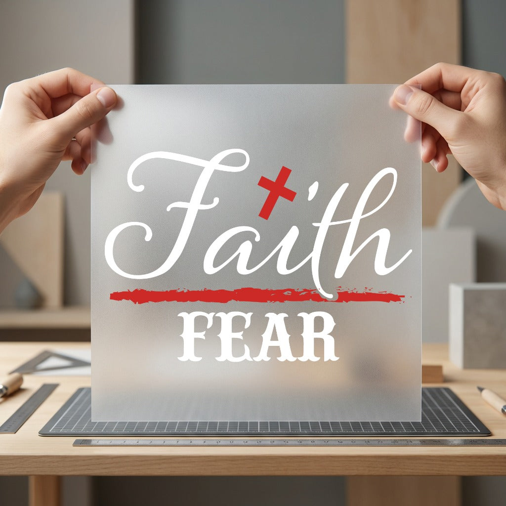 Faith Not Fear Christian Christian Faith Ready to Press DTF Transfer for Dtf